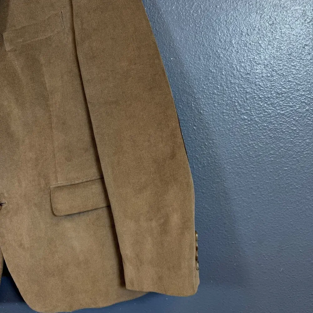Lauren Ralph Lauren 44s men’s beige velvet blazer 2 dots suit jacket